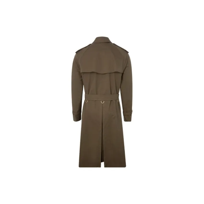 Burberry Trench Coats Men Army Green-1