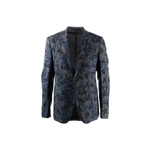 VERSACE Business Suits Men Blue