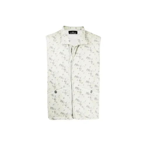 STONE ISLAND Vests Men White