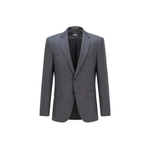 HUGO BOSS Business Suits Men Dark Gray