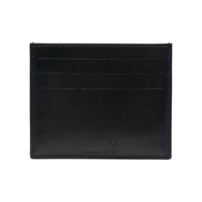 MM6 Maison Margiela Leather Card Holder Men's Black-0