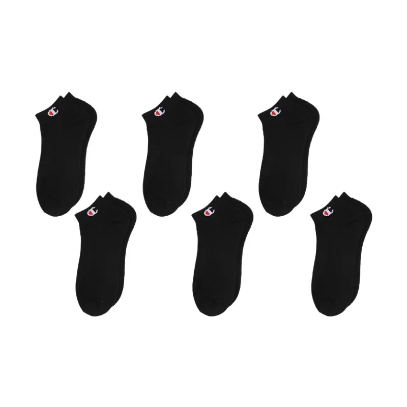 Champion Unisex C Logo Sports Sock 6 Pairs Black-0