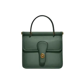 COACH Willis Cow Leather Handbag Shoulder Bag Crossbody Bag Small Size Women's Green