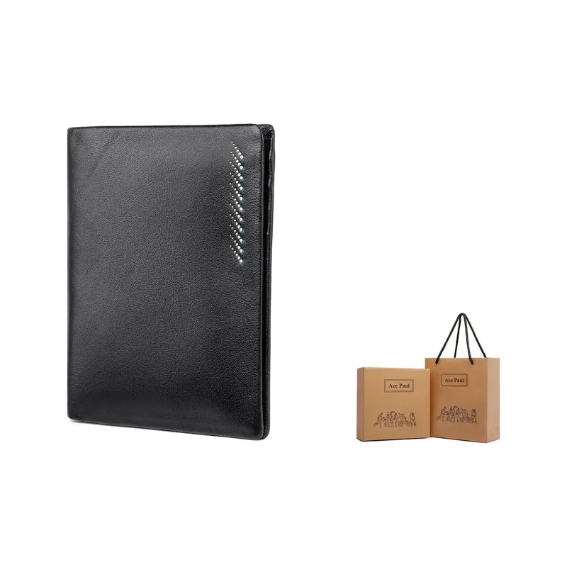 Ace Paul Cow Leather Wallet Men's Black-7
