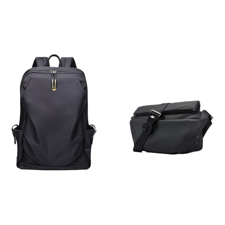 TANGCOOL Nylon Fabric Laptop Backpack Large Size Unisex Black-6