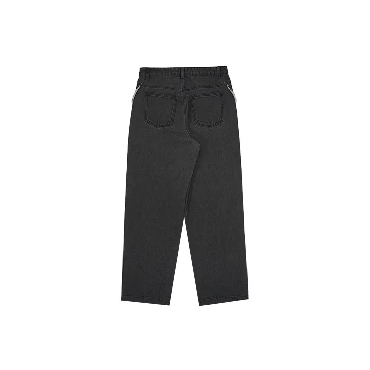 NERDY Straight Jeans Unisex Black-1