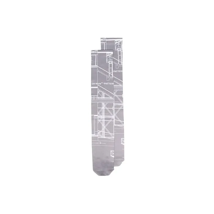 OFF-WHITE Unisex Printing Stocking 1 Packs Grey-0