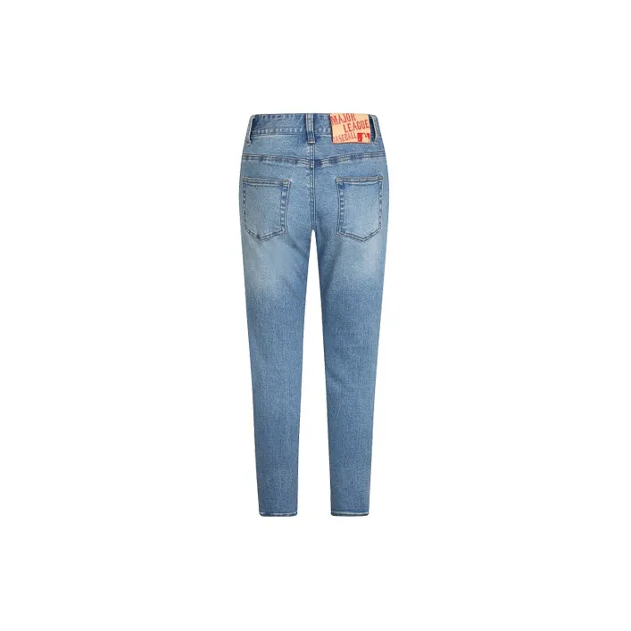 MLB Slim Fit Pants Jeans Women's Blue-2