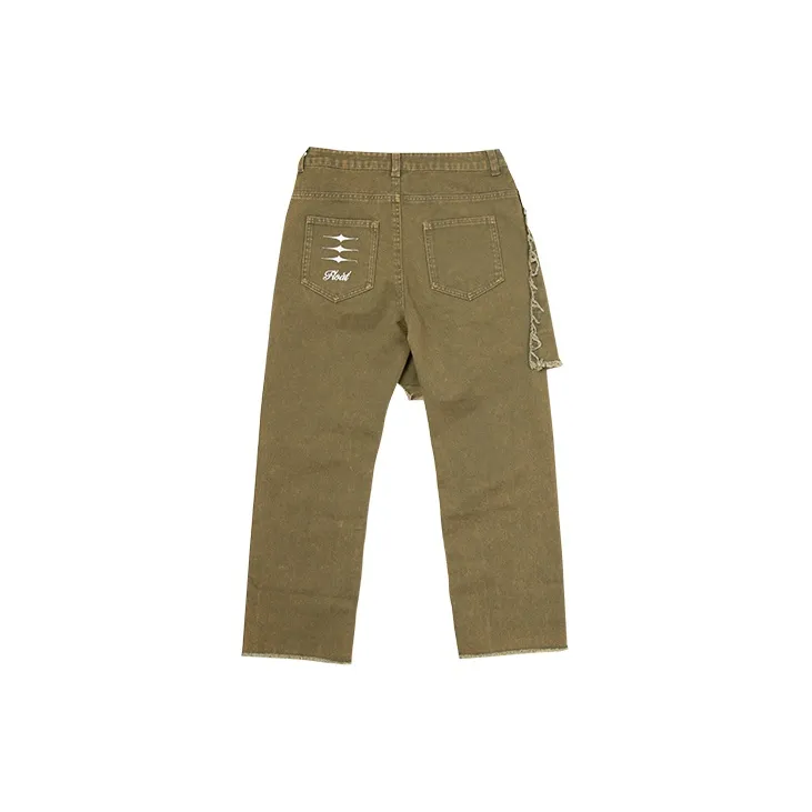 FLOAT Straight Jeans Unisex Army Green-1