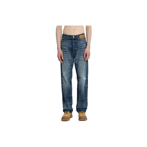 PALM ANGELS Palm Logo Straight Fit Jeans 