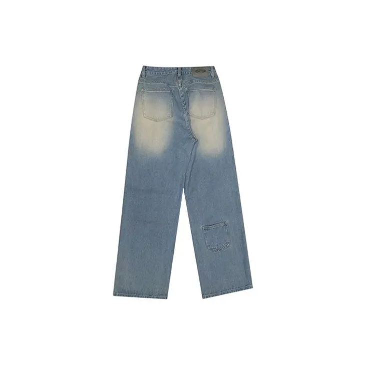 GMETRYART Straight Jeans Unisex Blue-1