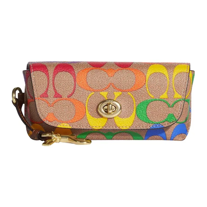 COACH Sunglass Case Eyeglass Pouches Brown-0