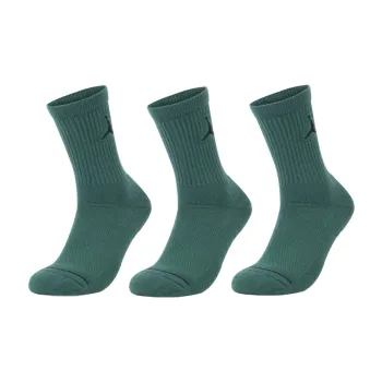 Jordan Everyday Max Crew Mid Calf Socks Unisex 3 Pack Gray Green