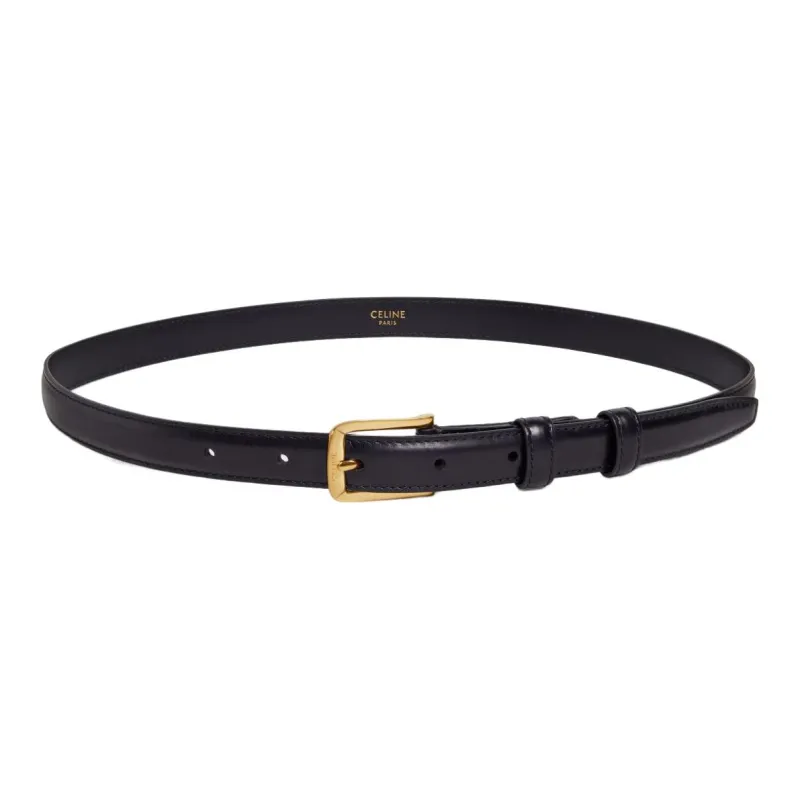 CELINE Leather Belts Women's Black-1