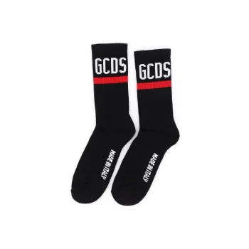GCDS Logo Intarsia Ribbed Socks