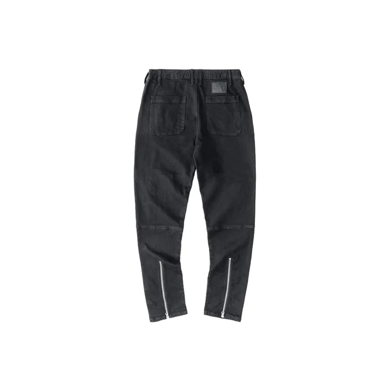 ENSHADOWER Slim Fit Pants Jeans Unisex Black-1