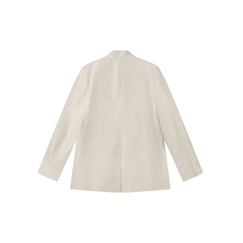 Cheng Jin Yi Bureau Leather Jackets Men White-1