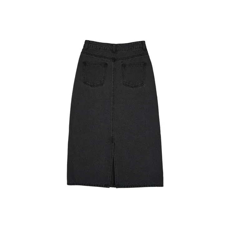 NERDY SS22 Denim Long Skirts Women's Black-1