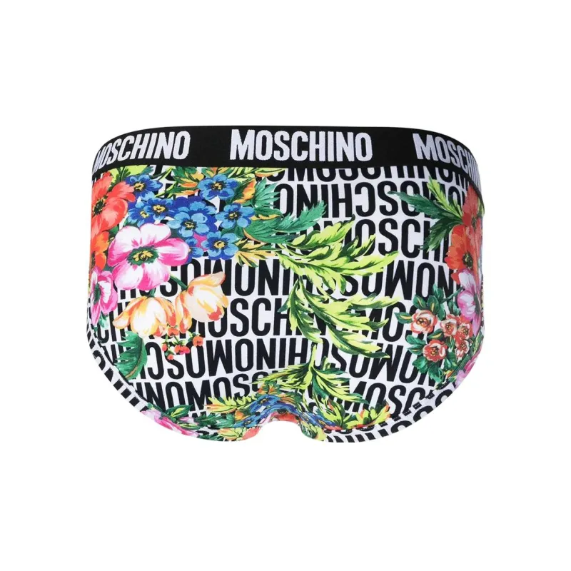 MOSCHINO Men's SS22 Logo Briefs 1 Packs Multicolor-1