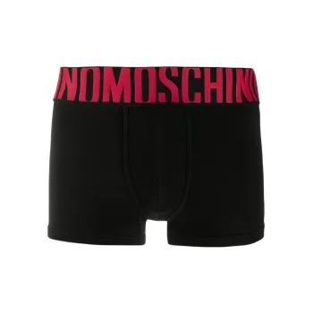 MOSCHINO Men's Logo Printing Boxer Briefs 1 Packs Black