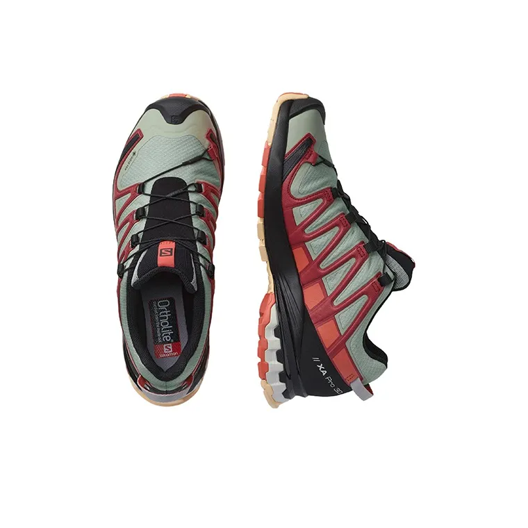 SALOMON XA Pro 3D V8 Gt Cushioning Anti-Slip And Wear-Resistant Low-Top Outdoor Shoes Unisex Gray Red-2