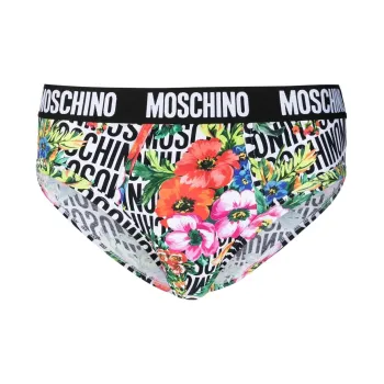 MOSCHINO Men's SS22 Logo Briefs 1 Packs Multicolor