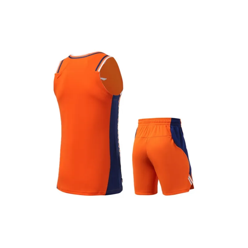 LiNing Sports Basketball Collection Basketball Suit Men's Sun Orange-1