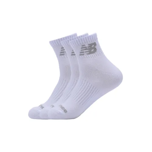 New Balance Men's Printing Socks 3 Packs White