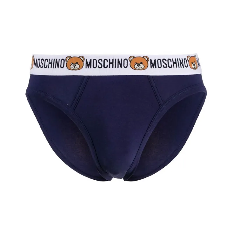 MOSCHINO Men's SS21 Teddy Bear Briefs 1 Pack Blue-0