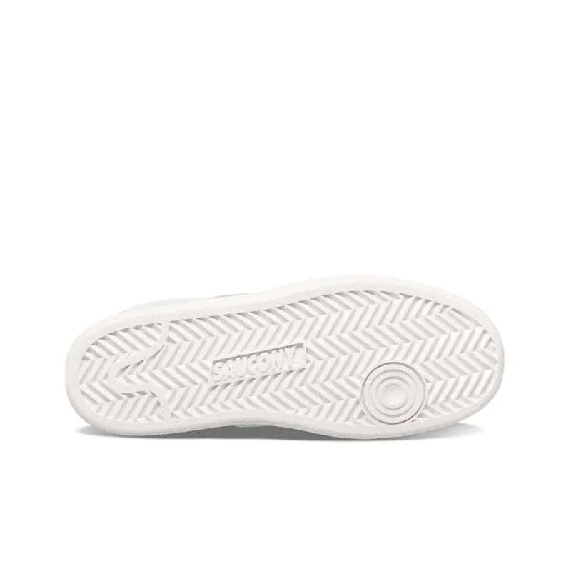 Saucony Jazz Court Metallic Anti-Slip Wear-Resistant Low-Top Skateboard Shoes Women's White Green-3