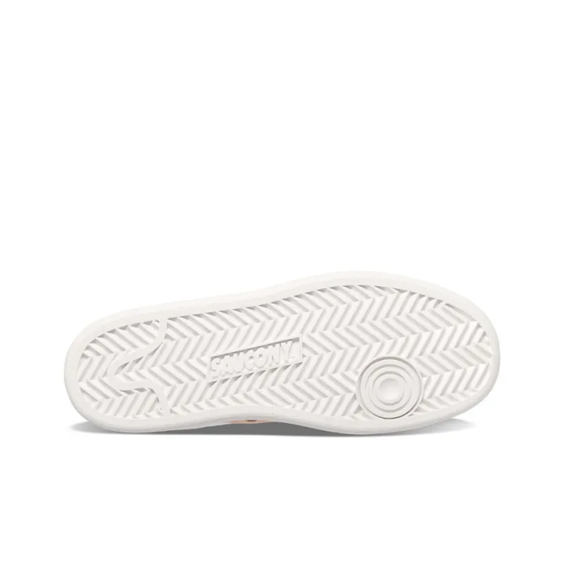 Saucony Jazz Court Metallic Anti Slip Wear Resistant Low Top Skateboard Shoes Women's White Apricot-4