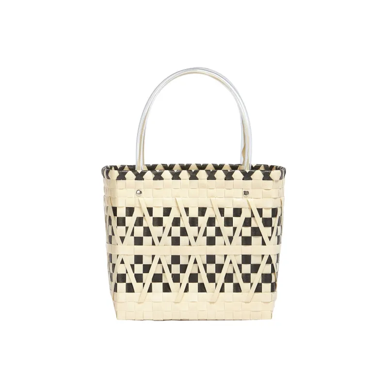 MARNI Polypropylene Basket Bag Tote Bag Shopping Bag Handbag Regular Women's Beige/Black-3