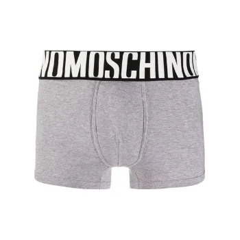 MOSCHINO Men's Logo Boxer Briefs 1 Packs Grey