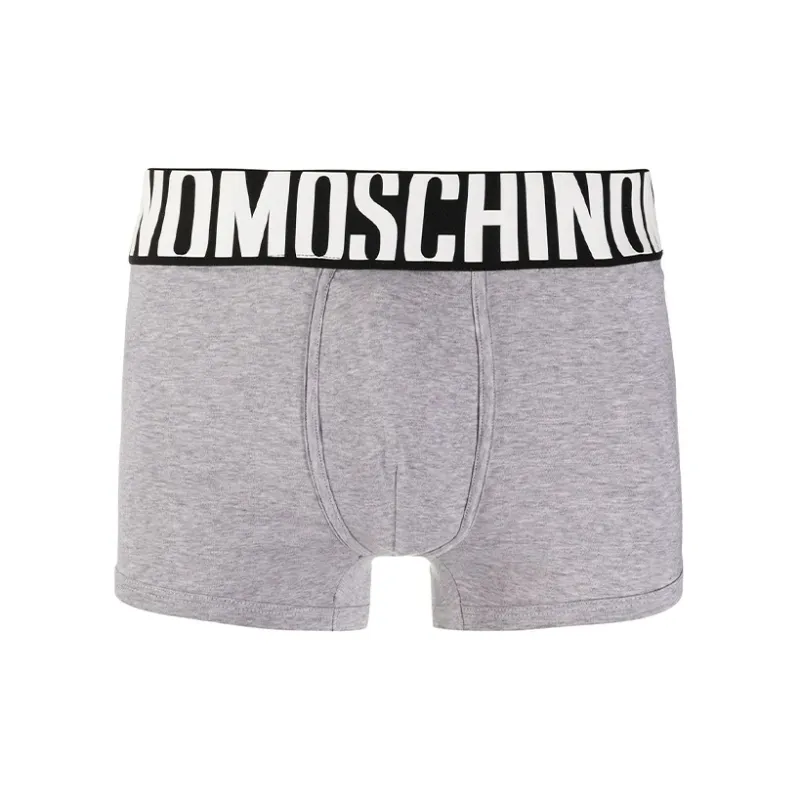 MOSCHINO Men's Logo Boxer Briefs 1 Packs Grey-0