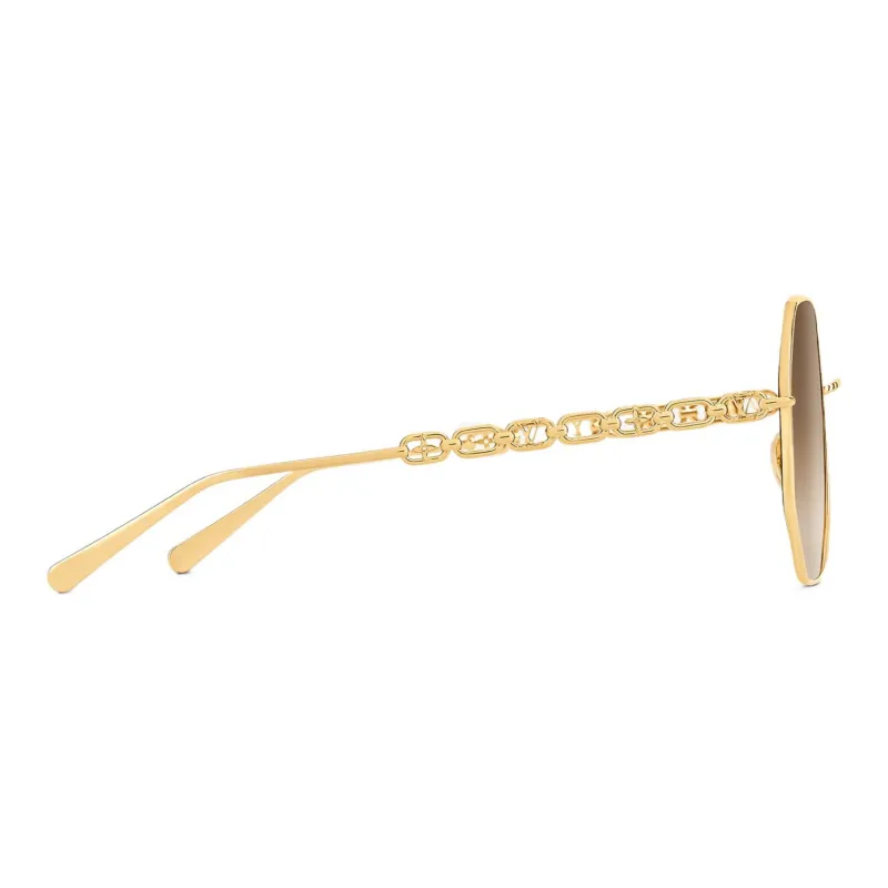 LOUIS VUITTON My LV Chain Round Sunglasses Gold-2
