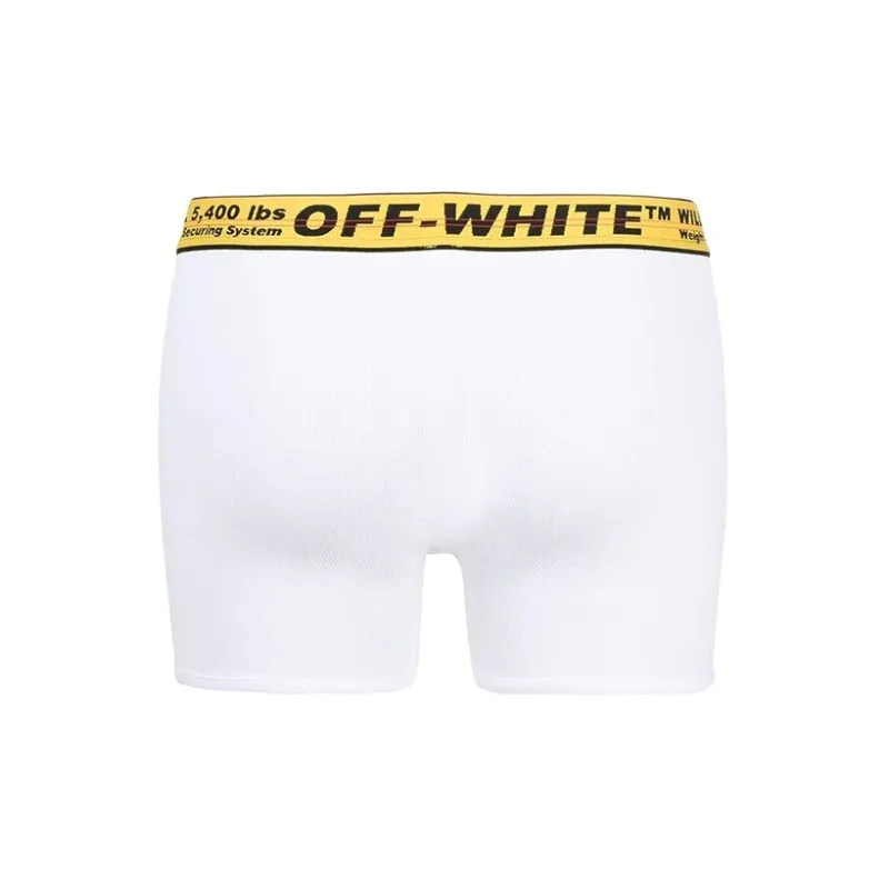 OFF-WHITE Men's SS21 Logo Three-pack Tripack Classic Industrial Boxer White-2