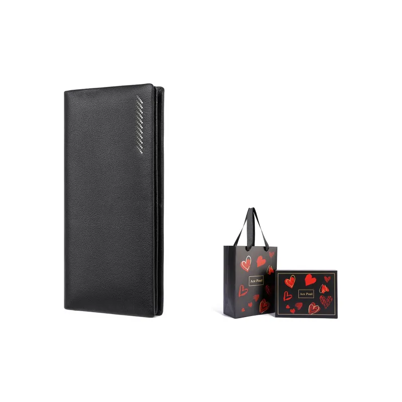 Ace Paul Cow Leather Wallet Men's Black-19