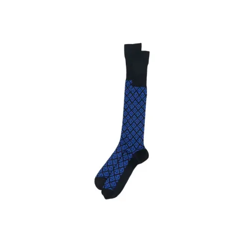 VERSACE Men's FW21 Logo Socks 1 Packs Blue