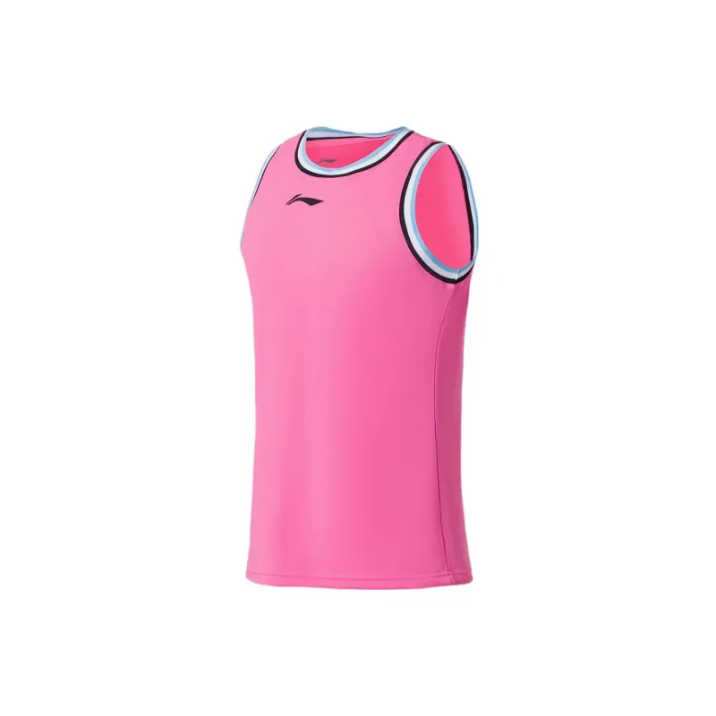 LINING Sports Basketball Collection Basketball Suits Men Azalea Pink-2