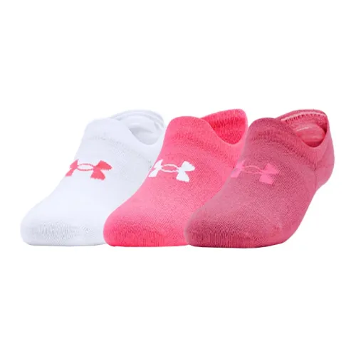 Under Armour Ultra Lo Boat Socks 3 Packs White/Pink/PurpleRed