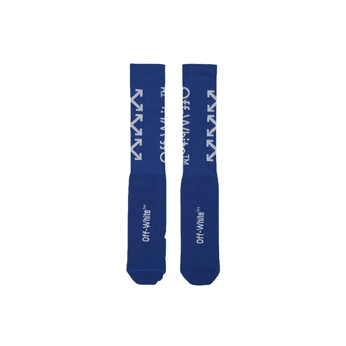 OFF WHITE Arrow Print Stockings Blue-0