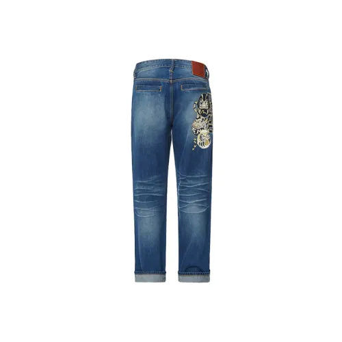 EVISU Jeans Men Denim Blue