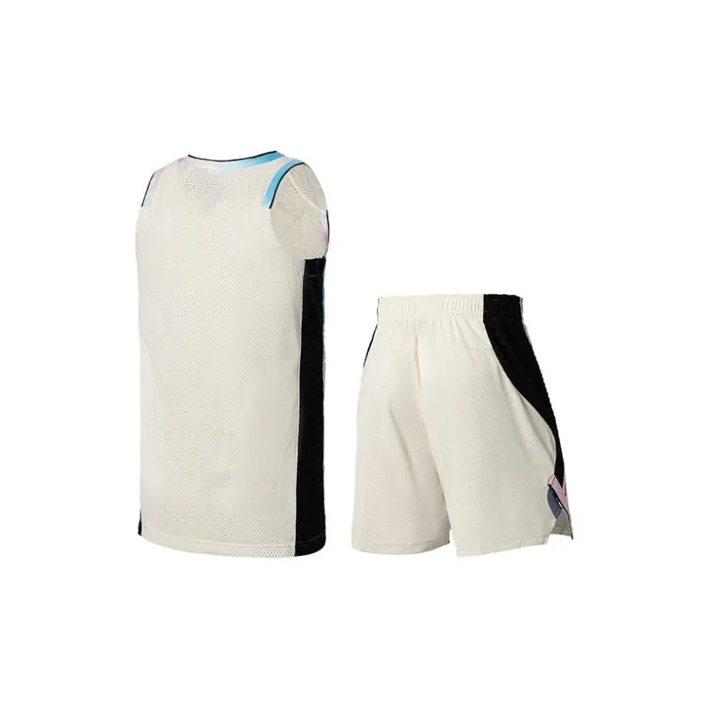 LiNing Basketball Suit Men's Mist White-1