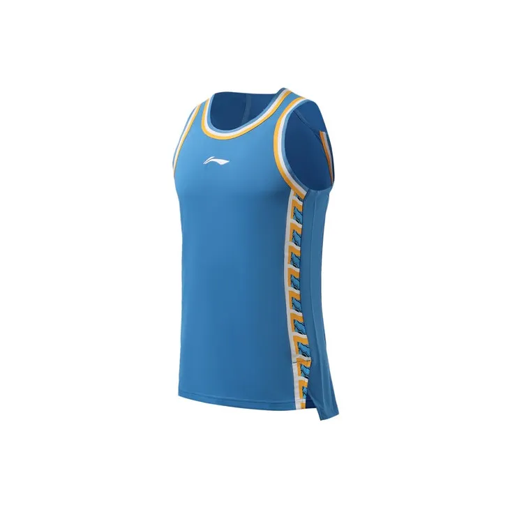 LiNing Sports Basketball Collection Basketball Suit Men's Beijing Blue-2