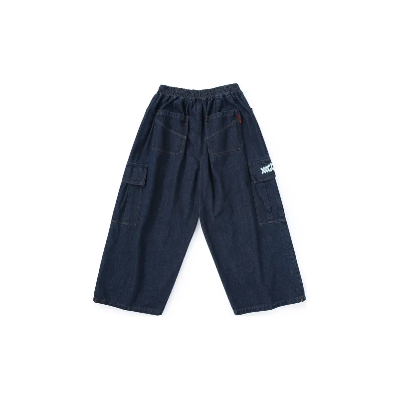 XXGOGO Straight Jeans Unisex Dark Blue-1