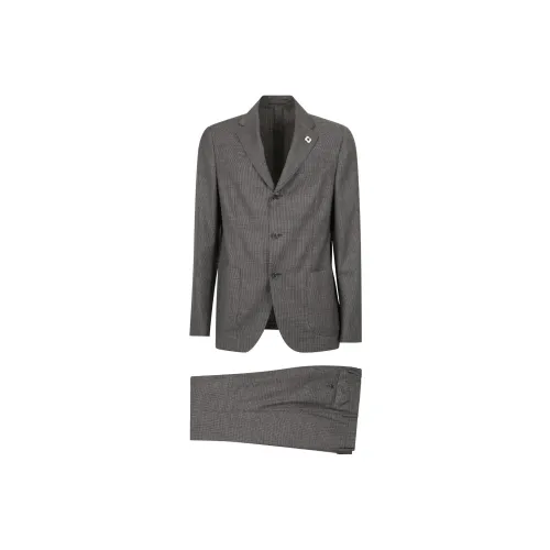 LARDINI Business Suits Men Set Dark Gray