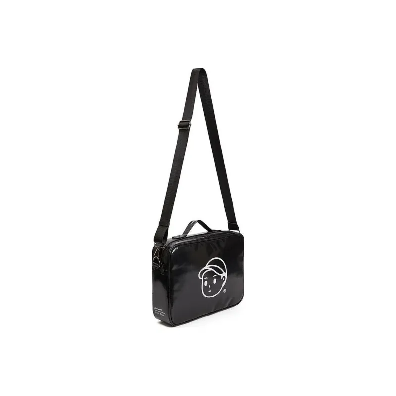 Finerworld Nylon Messenger Bag, Crossbody Bag, Handbag Regular Unisex Black-4