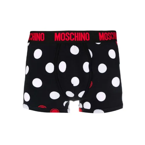 MOSCHINO Men's SS21 Printing Boxer Briefs 1 Packs Black