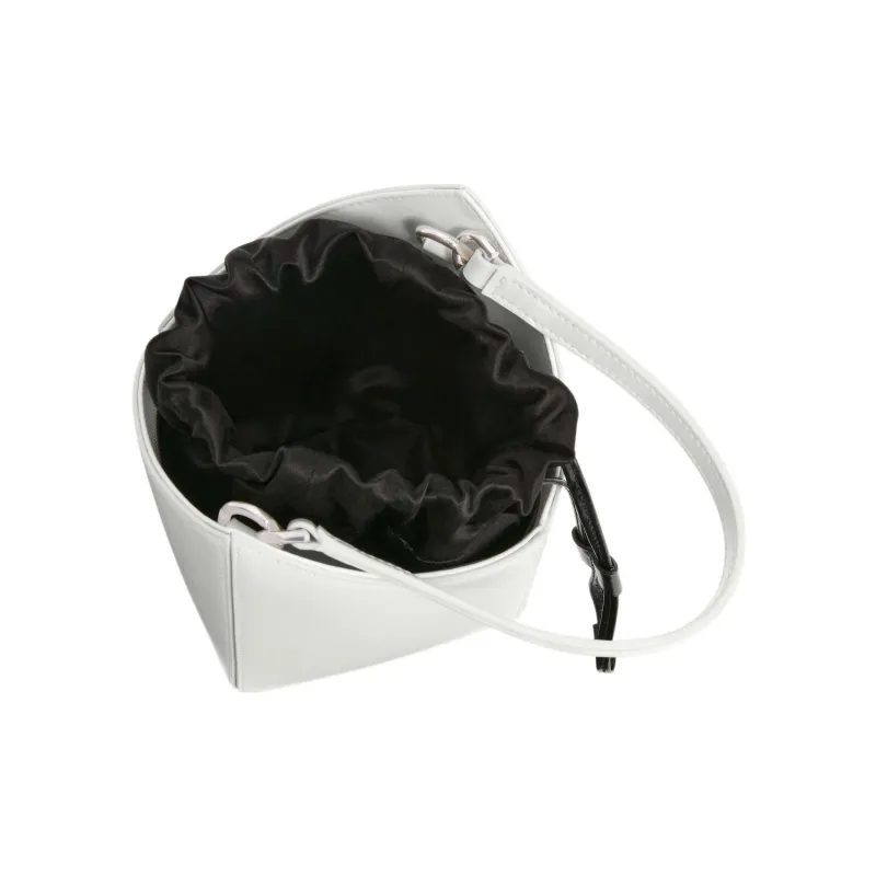 GIVENCHY Cut Out Series Smooth Cow Leather Bucket Bag, One Shoulder Handbag Mini Women's Ivory White-5