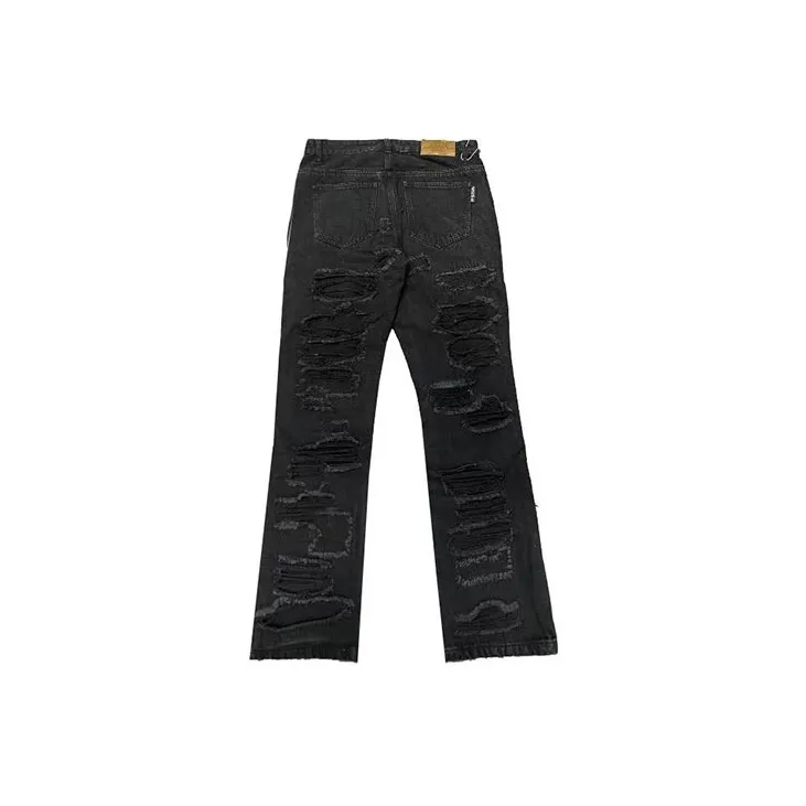 M26D Ripped Pants Jeans Unisex Black-1